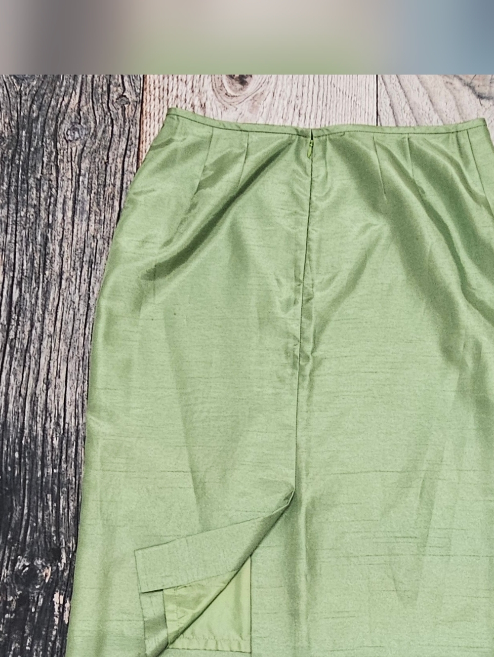 Le Suit Skirt Suit Set Lined Women's Size 10 Lime Green Academia Preppy - Picture 9 of 10